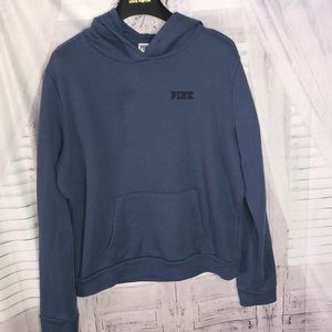 Pink - blue hoodie with front pocket